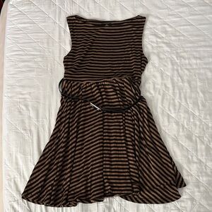 Angie Black and Brown Striped Dress